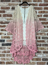 Watch me in Pink Ombre Crochet Duster One Size
