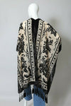 Courageous Embroidered Velvet Black Bohemian Kimono