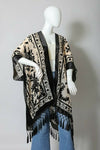 Courageous Embroidered Velvet Black Bohemian Kimono