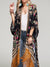 Ambition Vintage Inspired Floral Kimono with Tassels - Black and Gold