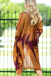 Dreamer Floral Rust Burgundy Kimono