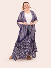 Inner Peace Boho Paisley Purple Kimono One Size