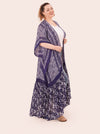 Inner Peace Boho Paisley Purple Kimono One Size