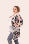 Honesty Matters Hippie Black Embroidered Kimono