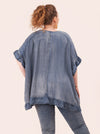 Jolie Boho Denim Ruffle Kimono