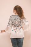 Dream Catcher Laced Boho Taupe Tunic