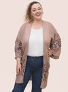 Celebration Bohemian Embroidered Mocha Kimono