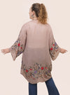 Celebration Bohemian Embroidered Mocha Kimono