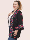 Dark Knight BOHO Black embroidered kimono