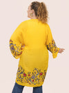 Celebration Bohemian Embroidered Yellow Kimono