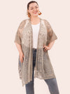 Success Mindset Hippie Embroidered Sage Kimono