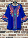 Jolie Embroidered Royal Blue Tunic