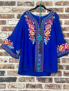 Jolie Embroidered Royal Blue Tunic