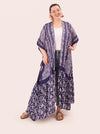 Inner Peace Boho Paisley Purple Kimono One Size