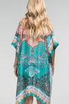 It is up to you Boho Peach Floral Kimono- one size