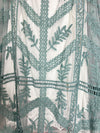 Le soleil Boheme Chic Embroidered Sage Kimono (OS to 3X)