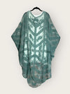 Le soleil Boheme Chic Embroidered Sage Kimono (OS to 3X)