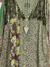 La vie Boheme Boho Velvet Embroidered Gravel Tunic .