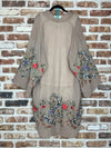 Celebration Bohemian Embroidered Mocha Kimono