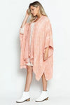 Boheme Chic Embroidered Coral Kimono (OS to 4X)