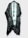 Papillon Vintage Mandala Black Kimono