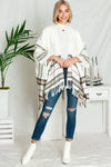 C&#39;est la vie  fringe Ivory Poncho