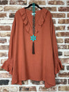 Moonlight Wander Boho Rust  Tunic