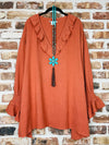 Moonlight Wander Boho Rust  Tunic