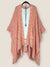 Boheme Chic Embroidered Coral Kimono (OS to 4X)