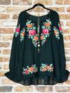 Must have Embroidered Bohemian Black Tunic