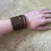 Unique Handmade Retro Boho Gypsy Hippie Vintage Brown Leather Bracelet