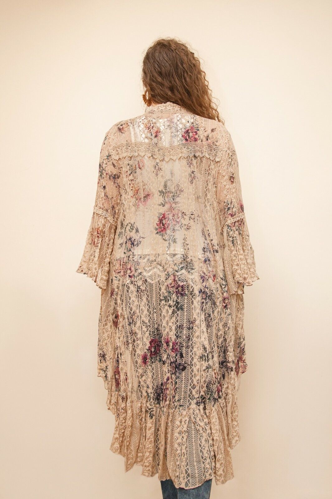 Bright Day - Bohemian Embroidered Floral Lace Duster - - Yippie Vibe